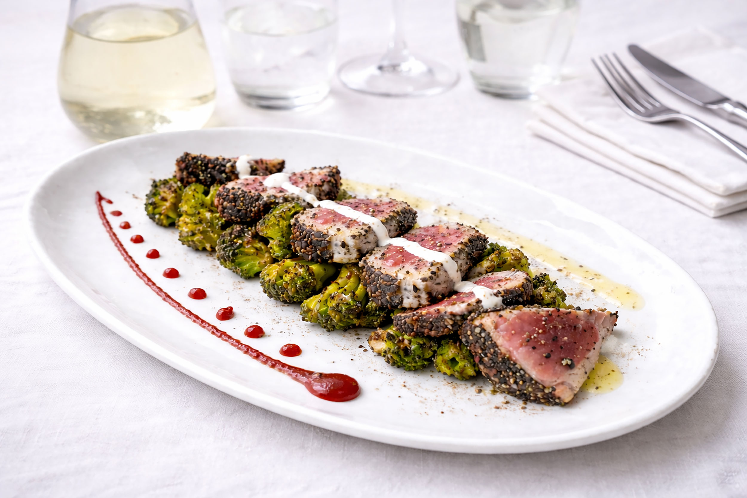 Tagliata in crosta di sesamo - Osteria Memoria